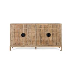 Buffet à quatre portes en bois de manguier massif 175 cm