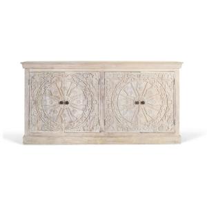 Buffet à quatre portes fait main en bois de manguier