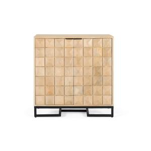 Buffet artisanal en bois de manguier avec veinage naturel