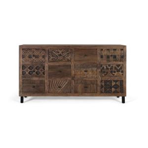 Buffet artisanal en bois de manguier massif 160cm