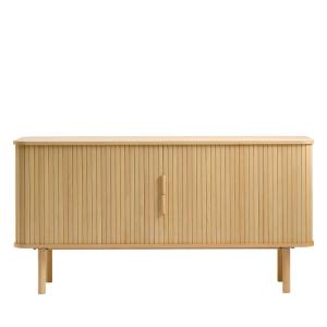 Buffet aux portes coulissantes en bois strié L160cm - Bois…
