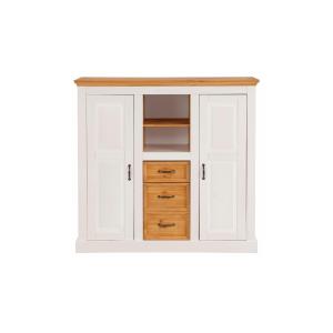 Buffet avec 2 portes 3 tiroirs en pin