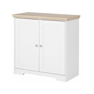 Buffet avec 2 portes effet chêne blanc