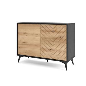 Buffet avec 2 portes en bois lamellé 104x77 cm