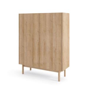 Buffet avec 2 portes en bois lamellé 97x122 cm