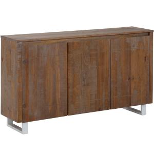 Buffet avec 3 portes en pin marron