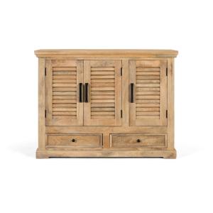 Buffet avec 3 portes et 2 tiroirs en bois de manguier