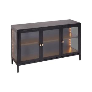 Buffet avec led métal 115 cm 35 cm noir