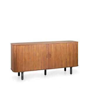 Buffet avec portes coulissantes en bois marron L 180 cm