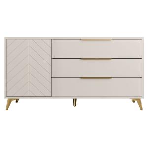 Buffet bas 1 porte 3 tiroirs ouverture par pression L154cm…