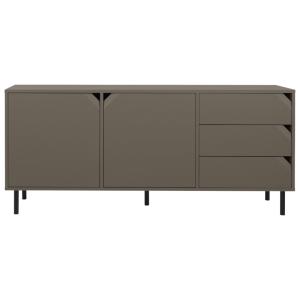 Buffet bas 176,5cm 2 placards 3 tiroirs NATE marron