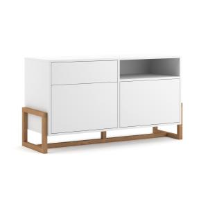 Buffet bas 2 portes 1 tiroir avec pieds en hêtre L119 cm -…