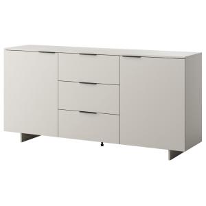 Buffet bas 2 portes 3 tiroirs 2 étagères L180cm beige