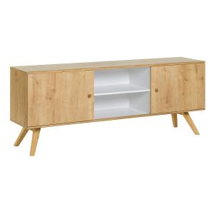 Buffet bas 2 portes avec étagère centrale L179,5 cm - Effet…