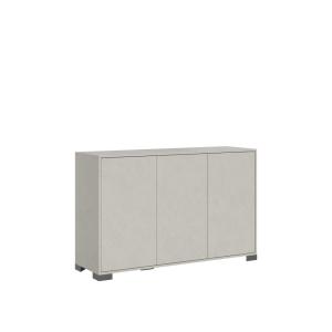 Buffet bas 3 portes 130x40x83 cm effet bois cachemire