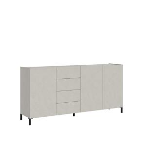 Buffet bas 3 portes 130x40x84 cm effet bois cachemire