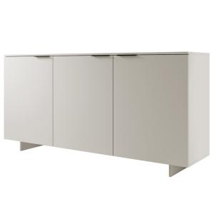 Buffet bas 3 portes 3 étagères L180cm beige