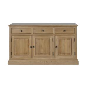 Buffet bas 3 portes 3 tiroirs en chêne massif
