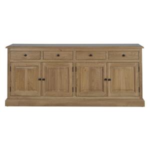 Buffet bas 4 portes 4 tiroirs en chêne massif