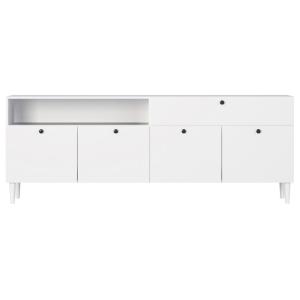 Buffet bas 4 portes L200cm blanc