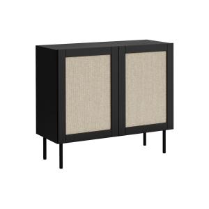 Buffet bas contemporain 100 cm noir / beige