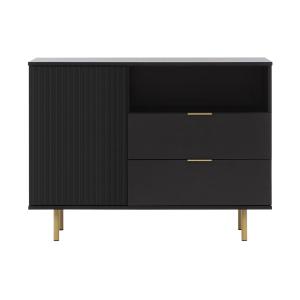 Buffet bas contemporain 107 cm noir