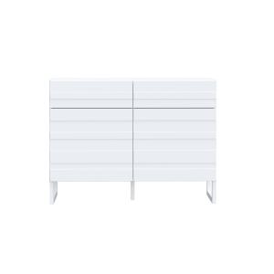 Buffet bas contemporain 110 cm blanc