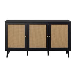 Buffet bas contemporain 140 cm noir