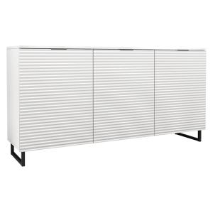 Buffet bas contemporain 150 cm blanc / noir