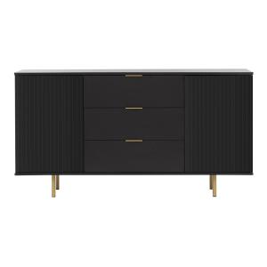 Buffet bas contemporain 150 cm noir