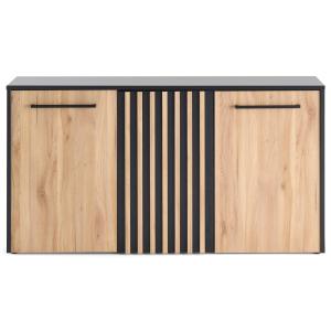 Buffet bas contemporain 165 cm bois / noir