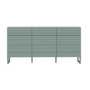 Buffet bas contemporain 165 cm vert sauge