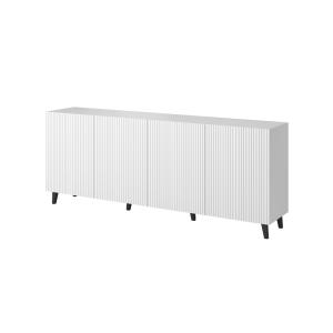 Buffet bas contemporain 200 cm noir / blanc