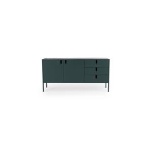 Buffet bas design 2 portes 3 tiroirs vert