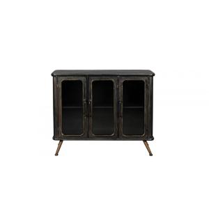 Buffet bas en acier noir vieilli