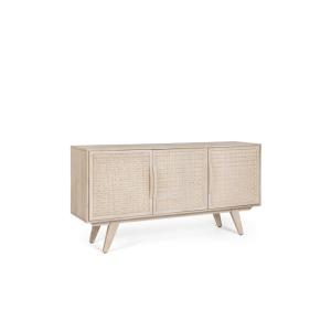 Buffet bas en bois de manguier blanchi 3 portes