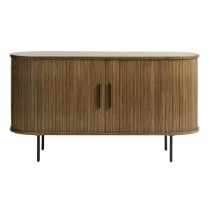 Buffet bas en chêne et métal noir 140cm marron