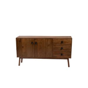 Buffet bas en manguier 2 portes 3 tiroirs L150