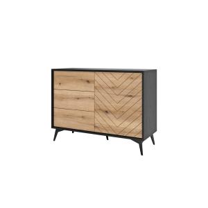 Buffet bas industriel 104 cm bois / noir