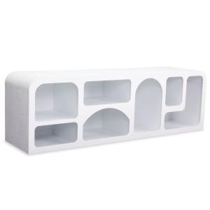 Buffet bas l160cm design arches style troglodyte blanc