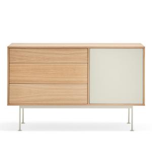 Buffet bas moderne 128cm en bois beige