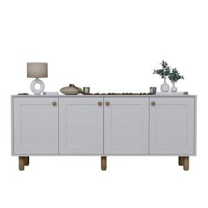 Buffet blanc 4 portes L180 cm moderne