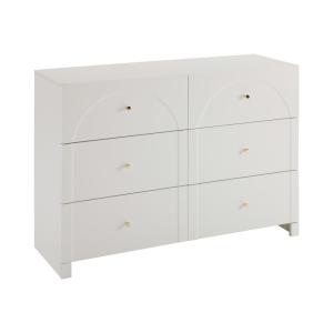 Buffet blanc 6 tiroirs H82/L120/P40 cm