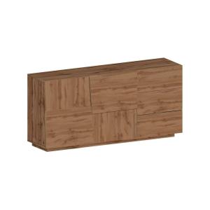 Buffet bois marron chêne 180x44x86h cm