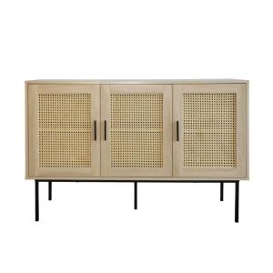 Buffet cannage avec 3 portes cannage bois naturel 120 x 40…