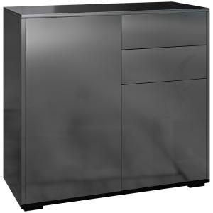 Buffet commode armoire rangement 2 tiroirs 2 placards noir…