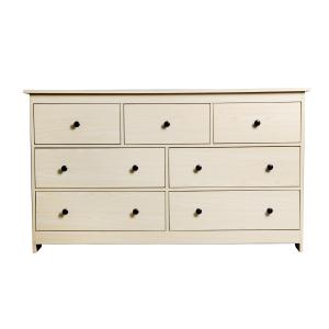 Buffet commode rangement avec 7 tiroirs beige 140x40x89cm