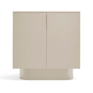 Buffet contemporain 2 portes en bois beige IGORIO anthracite