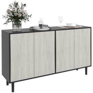 Buffet cuisine 2 placards panneaux de fibres noir et aspect…