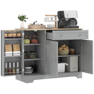 Buffet cuisine étagères de porte et étagère réglable MDF gr…